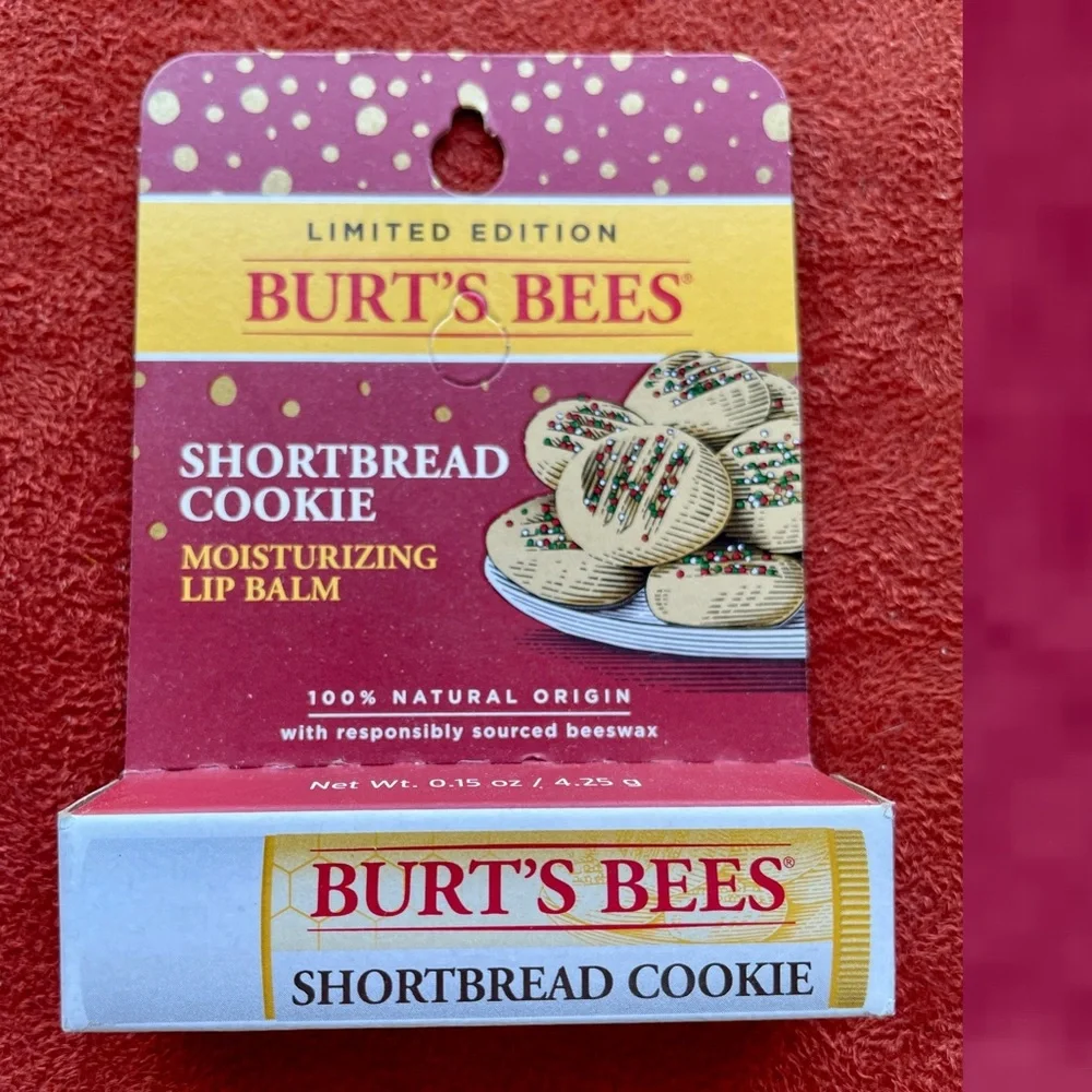 Limited Edition BURT’S BEES New in Box SHORTBREAD COOKIE Moisturizing LIP BALM